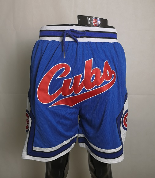 2020 Men NBA Chicago Cubs blue shorts->chicago cubs->MLB Jersey
